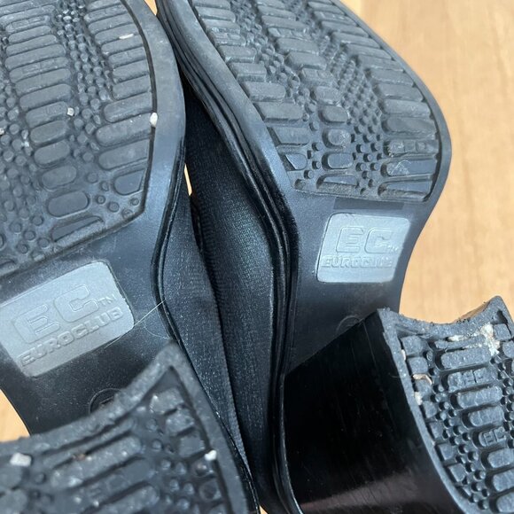 Vintage Y2K Grunge EuroClub Black Chunky Heeled Loafers Women's Size 7 - Picture 12 of 12